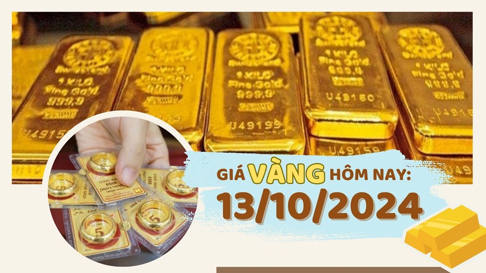 Giá vàng hôm nay 13/10: Vàng nhẫn nối dài đà tăng