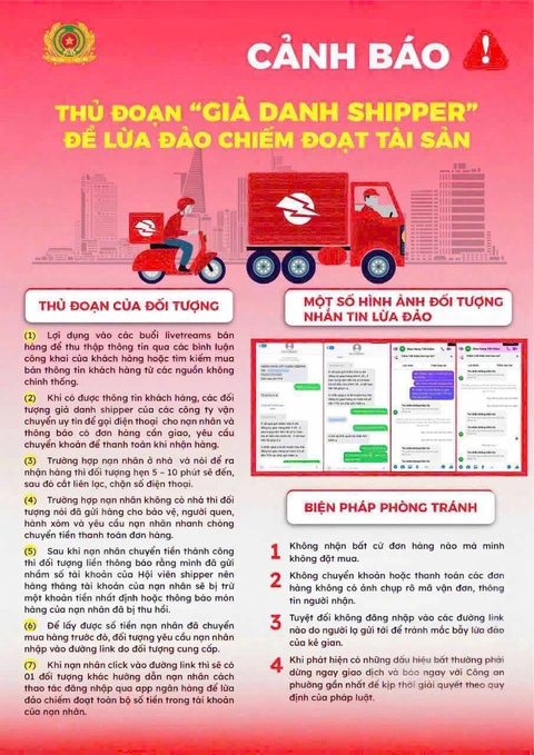 Chiêu trò lừa đảo mới: Giả danh shipper, gửi link chiếm đoạt gần 100 triệu