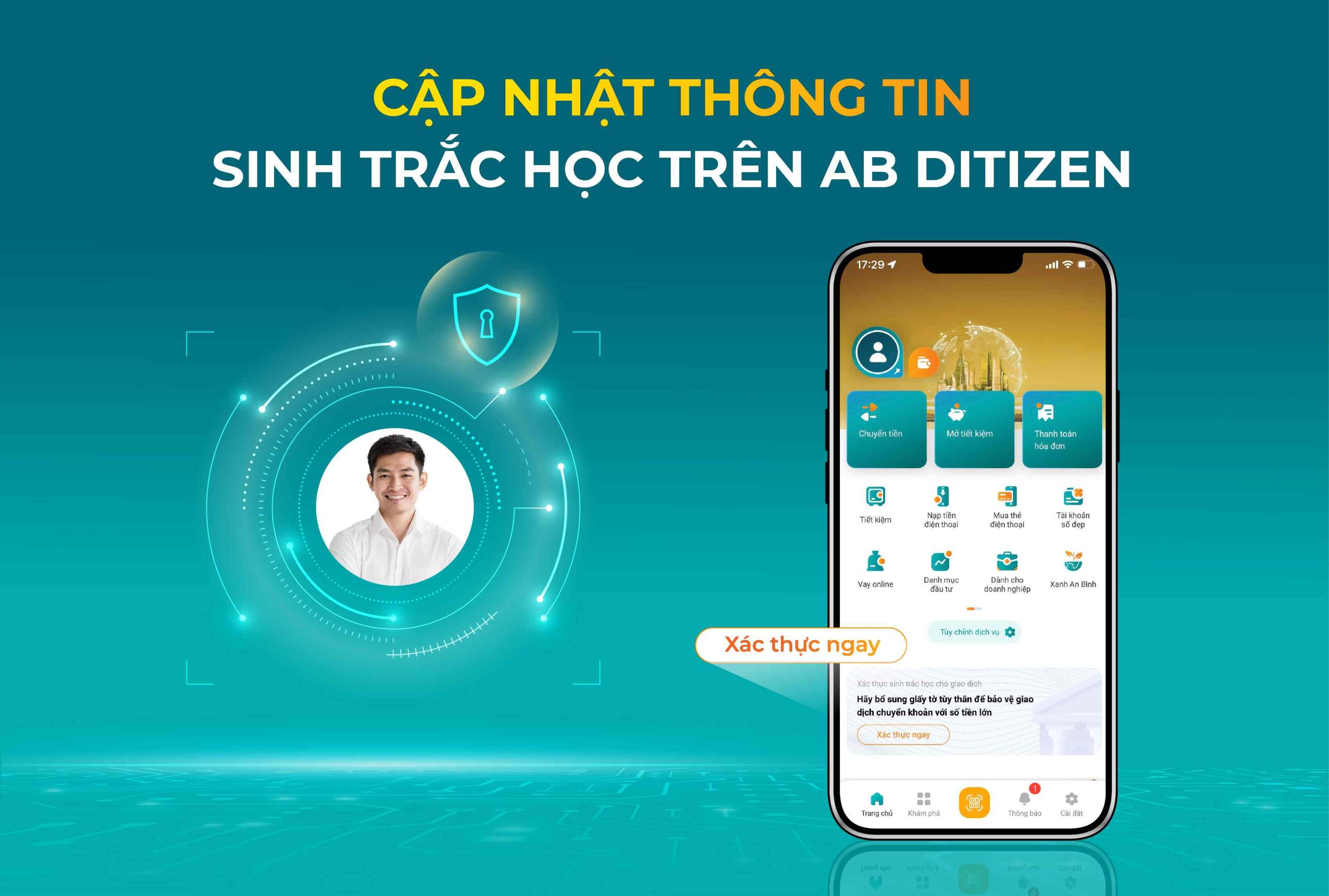 ABBANK DITIZEN cập nhật sinh trắc học