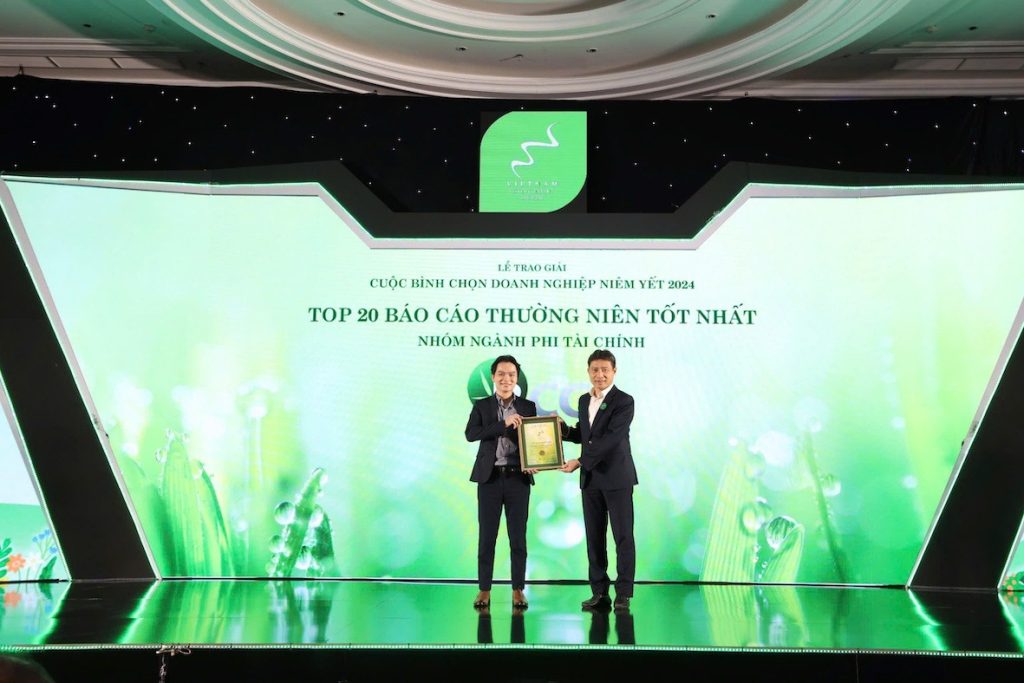 Bamboo Capital xuất sắc đạt giải thưởng Báo cáo thường niên tốt nhất tại VLCA 2024. Ảnh: Báo đầu tư