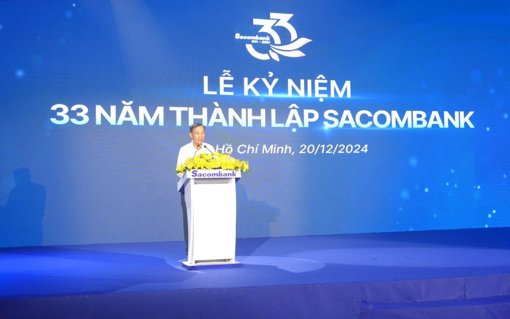 Lễ kỷ niệm 33 năm thành lập Sacombank được tổ chức vào 20/12/2024. Ảnh: Vietnamnet