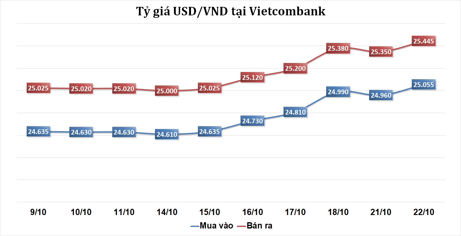Tỷ giá trung tâm tăng 12 đồng, ngân hàng điều chỉnh giá USD tăng mạnh 1 ty-gia-trung-tam-tang
