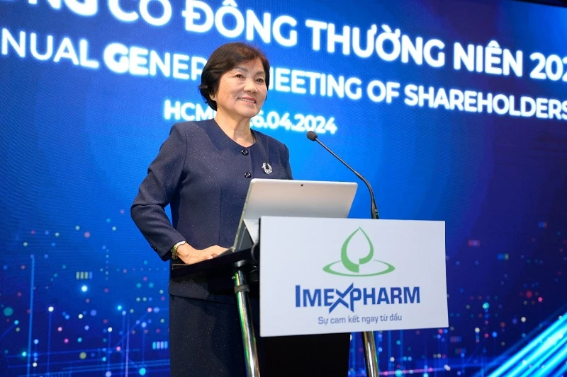 Khát vọng vươn xa của Imexpharm trên đấu trường dược phẩm châu Á 2 Tổng Giám đốc Trần Thị Đào phát biểu tại ĐHĐCĐ Imexpharm 2024 - 60s hôm nay