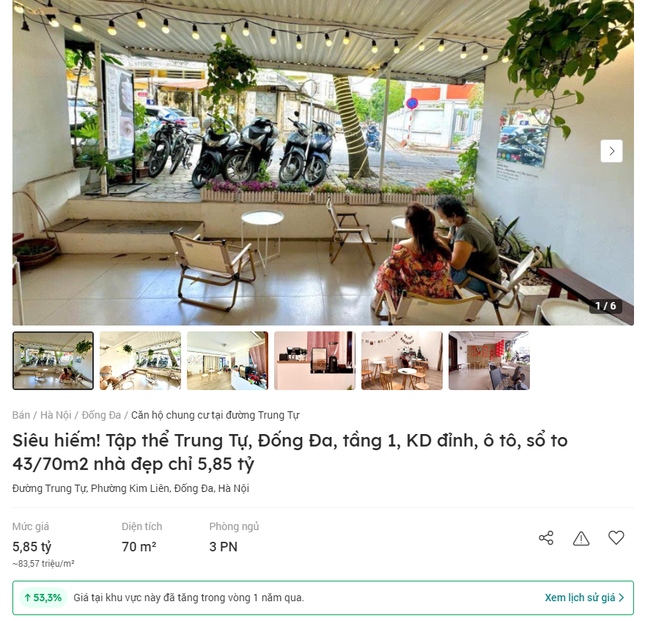 Giá từ 4-5 tỷ đồng, nhà tập thể cũ vẫn đắt khách như "tôm tươi" 3 Mặc dù chất lượng thấp, nhưng một số nhà tập thể vẫn được rao bán với giá "trên trời"
