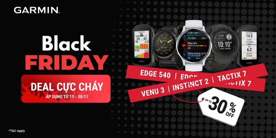 Chiến lược đột phá đưa Garmin thành ngôi sao mới trên thương mại điện tử 2 Nhiều ưu đãi độc quyền của Garmin trong ngày Black Friday.