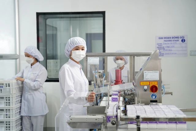 Imexpharm vững vàng trong Top 50 Công ty Kinh doanh Hiệu quả nhất 2024 3 Quy trình đóng gói đầy chỉn chu tại một nhà máy đạt chuẩn EU-GMP của Imexpharm. Ảnh: Imexpharm