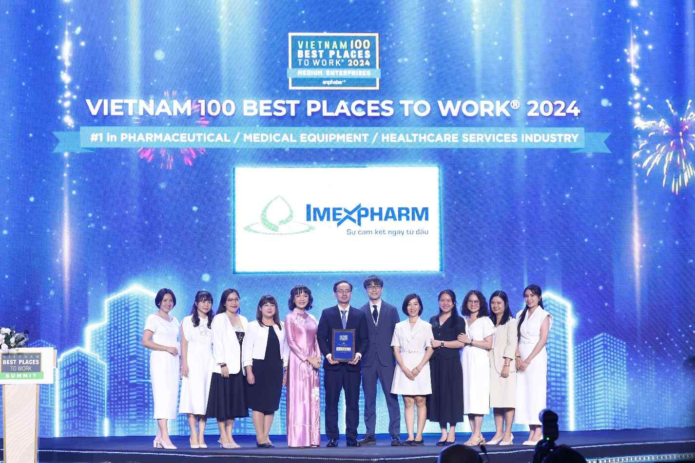Imexpharm: Nhân tài là cốt lõi trong chiến lược phát triển bền vững 1 Imexpharm được vinh danh là công ty có môi trường làm việc tốt nhất trong ngành dược