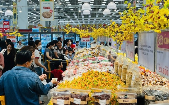 Tiêu dùng Tết tăng mạnh, siêu thị đẩy mạnh nguồn hàng và khuyến mãi 3 Tiêu dùng tết 60shomnay