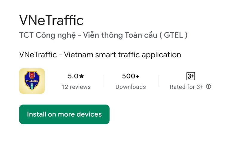 VNeTraffic dẫn đầu bảng xếp hạng ứng dụng miễn phí trên App Store và CH Play