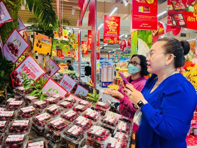 Cherry Chile tươi 100 tấn tràn ngập Co.opmart, Co.opXtra dịp Tết 1 Cherry Chile