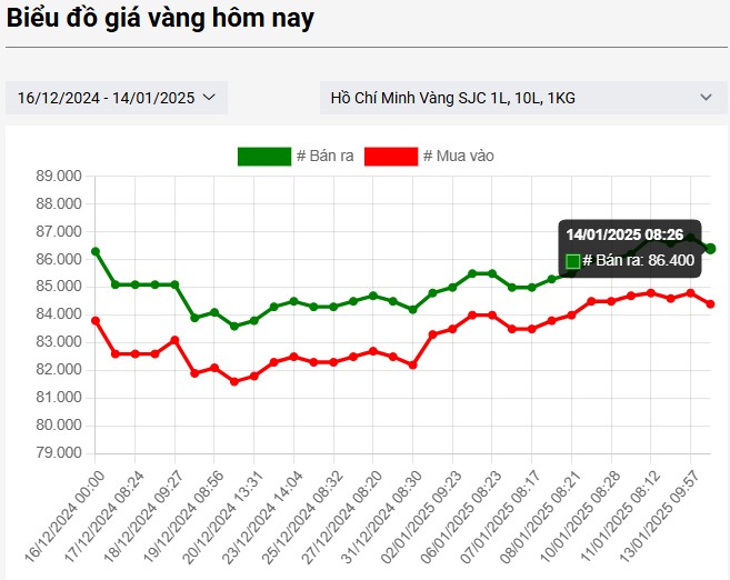 Giá vàng hôm nay 14/1 USD tăng cao kỷ lục, vàng tụt dốc 2 giá vàng sjc