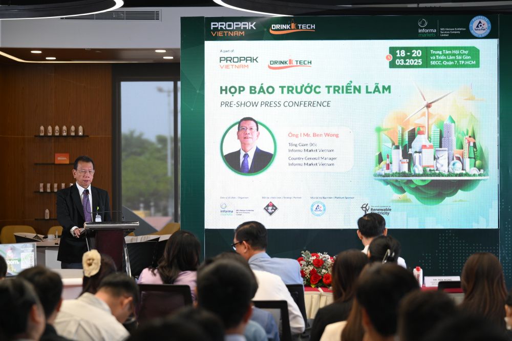 ProPak Vietnam 2025, nền tảng công nghệ hàng đầu cho doanh nghiệp bao bì và đồ uống 1 ProPak Vietnam 2025, diễn ra từ ngày 18 đến 20 tháng 3 tại TP.HCM, sẽ là sự kiện trọng điểm của ngành bao bì và đồ uống