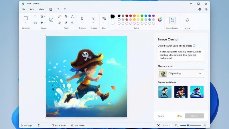 Microsoft thu phí AI trong Notepad và Paint từ 2025