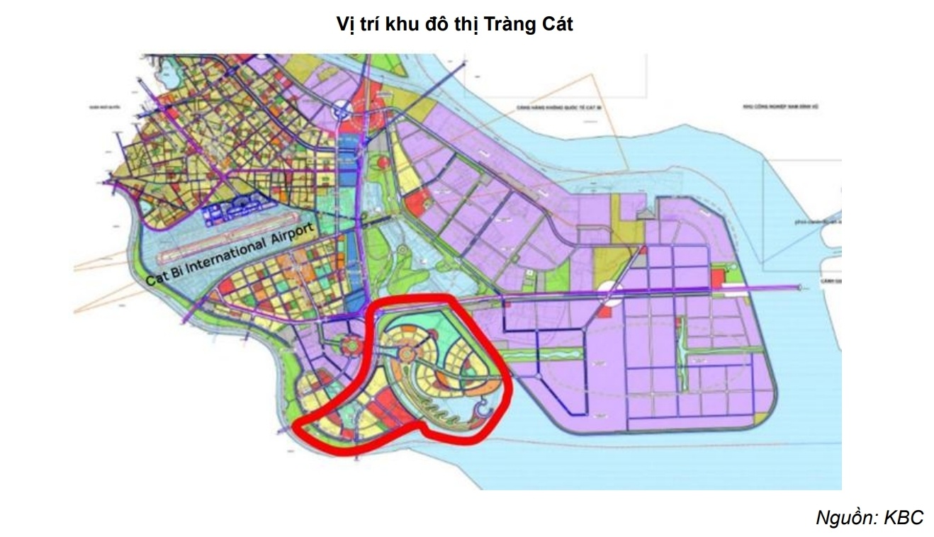 Kinh Bắc (KBC) mở rộng quỹ đất tạo động lực tăng trưởng dài hạn 3 Vị trí khu đô thị Tràng Cát - 60s hôm nay