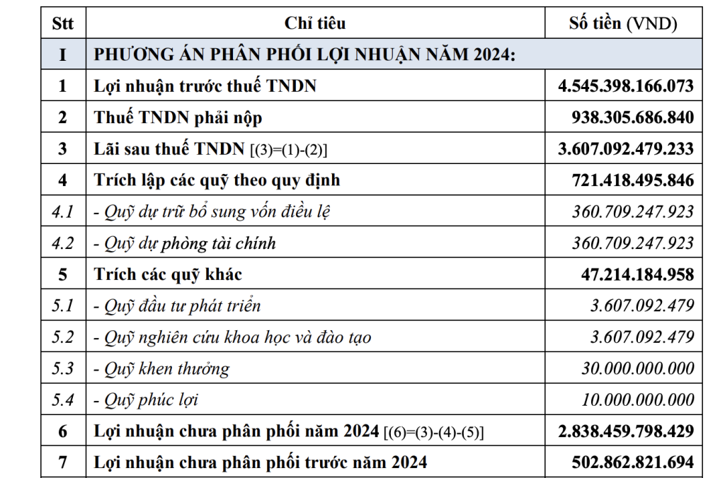 Nam A Bank công bố kế hoạch lớn tại ĐHĐCĐ 2025 2 Phương án phân phối lợi nhuận năm 2024