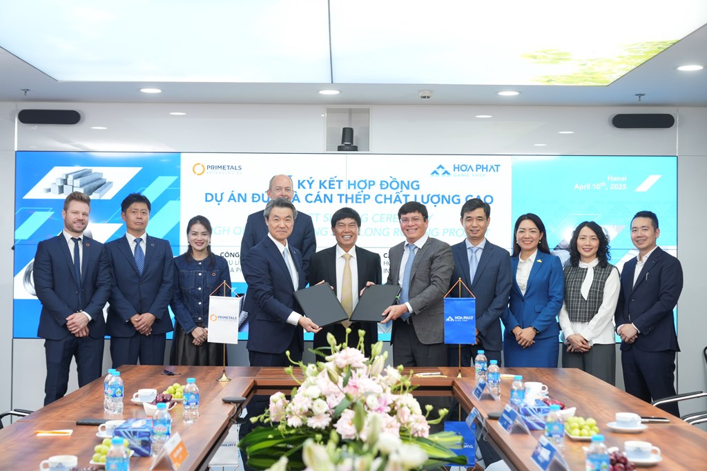 Hòa Phát và Primetals ký kết đầu tư dây chuyền đúc và cán thép chất lượng cao