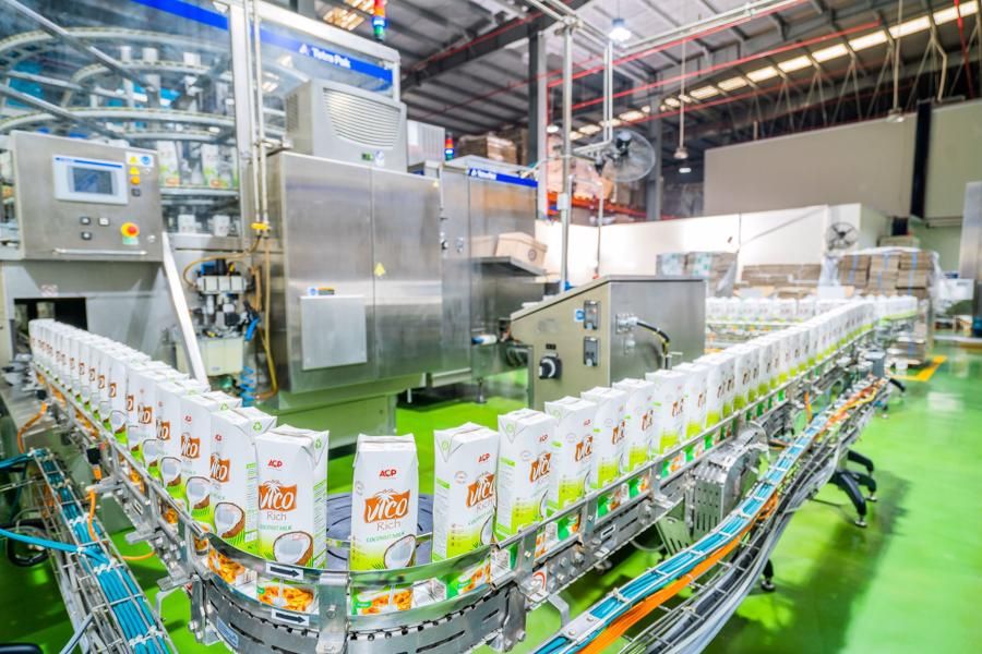 AIG nâng tầm giá trị nông sản Việt tại Thaifex Anuga Asia 2025 2 Dây chuyền sản xuất của AIG, ứng dụng công nghệ tiệt trùng UHT và đóng gói Tetra Pak