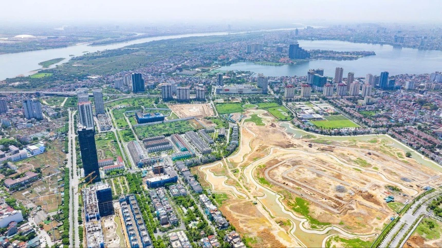 Công viên xanh quy mô lớn thành hình tại Tây Hồ. Ảnh: Sưu tầm