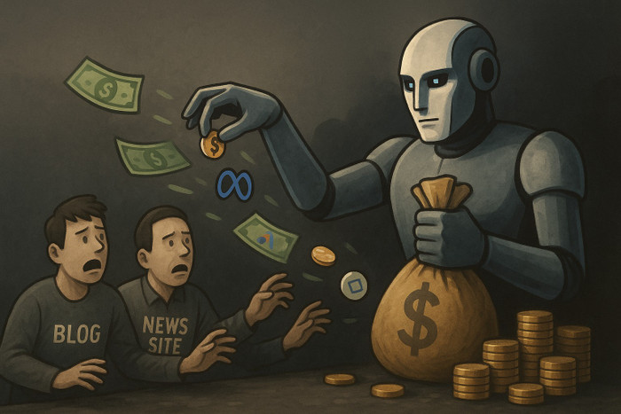 AI đang thay đổi hoàn toàn cách các website vận hành và kiếm tiền. Ảnh: Znews