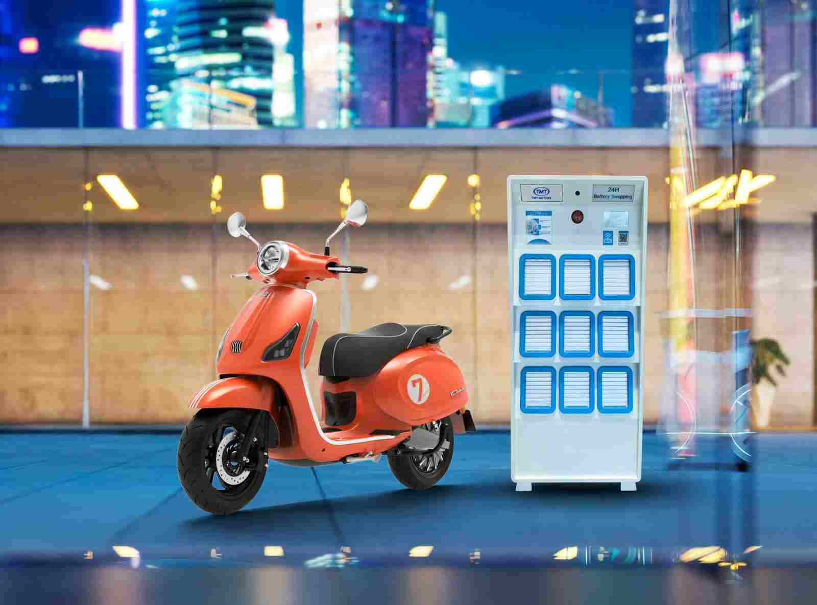 TMT Motors ra mắt xe máy điện, xây trạm cấp đổi pin chuẩn châu Âu 2 Xe máy điện TMT Motors kết hợp trạm đổi pin thông minh toàn quốc