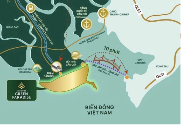 TP.HCM xem xét đề xuất tuyến đường vượt biển 15 km qua Cần Giờ