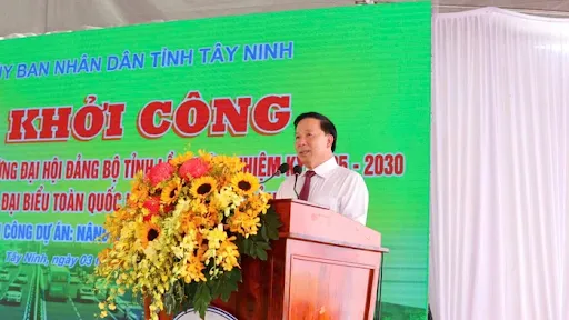 Tây Ninh đầu tư 1.850 tỷ đồng làm đường 9km kết nối TP.HCM, mở rộng 6 làn xe. Ảnh: Người lao động