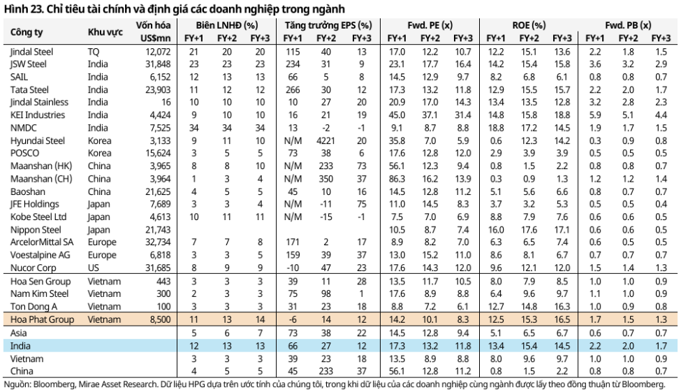 chỉ tiêu tài chính HPG - 60s Hôm Nay