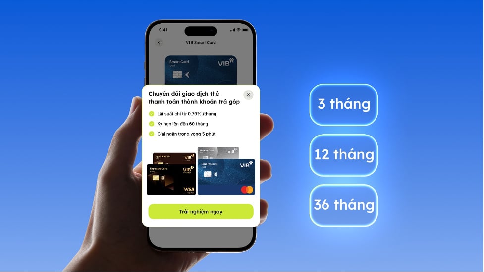 VIB ra mắt trả góp 0% cho thẻ thanh toán quốc tế 2 VIB trả góp linh hoạt - 60s Hôm Nay