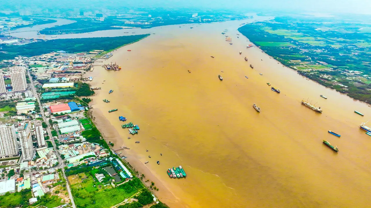 Khu vực được Masterise đề xuất xây cầu 2 tầng đầu tiên ở TP.HCM, nối khu nhà giàu Phú Mỹ Hưng với sân bay Long Thành. Ảnh: nhipsongnhadat.vn - 60s Hôm nay