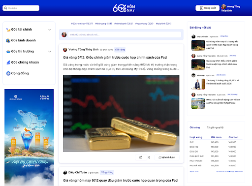 60s Hôm Nay mang đến bản tin tài chính – kinh doanh ngắn gọn, dễ hiểu và bám sát thị trường