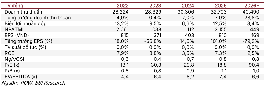 Chỉ tiêu tài chính của POW - 60s Hôm Nay