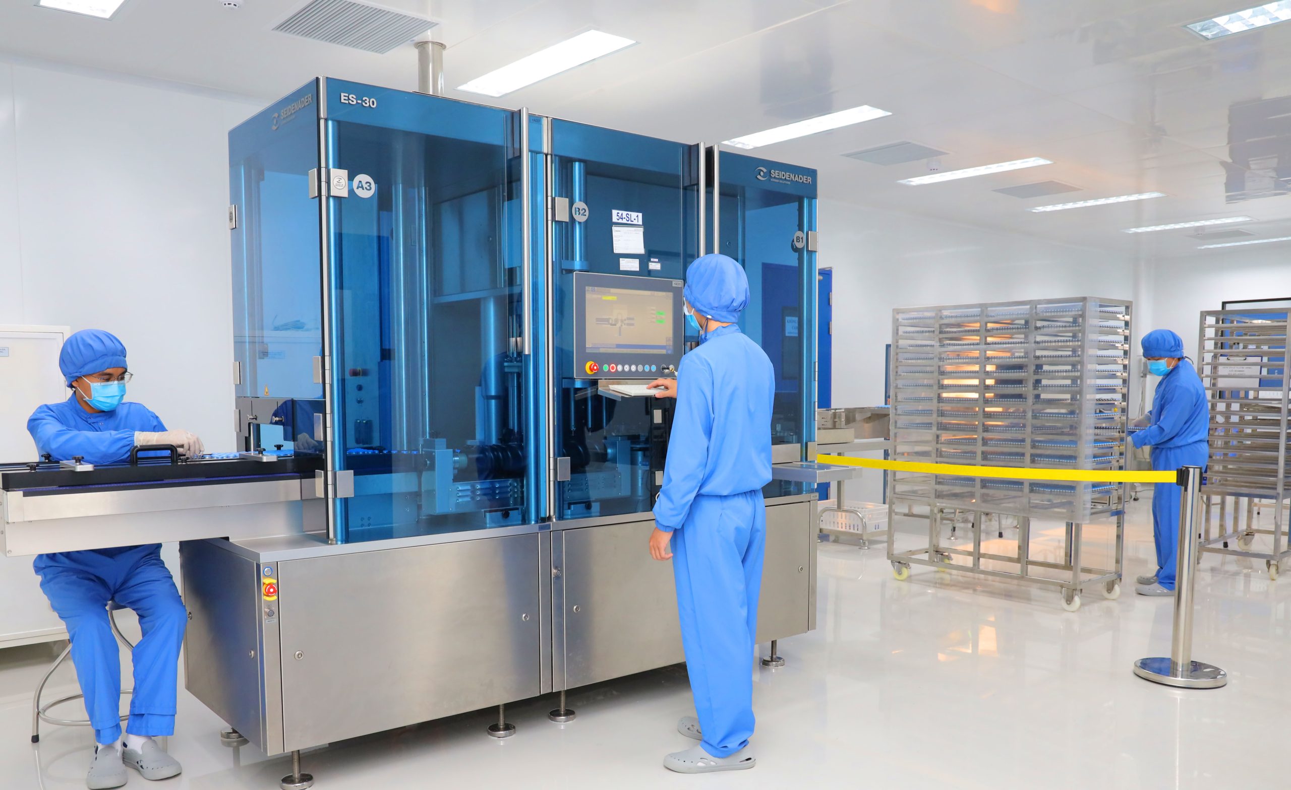 Dây chuyền kiểm tra chất lượng sản phẩm tại nhà máy IMP4 của Imexpharm. Ảnh: Imexpharm