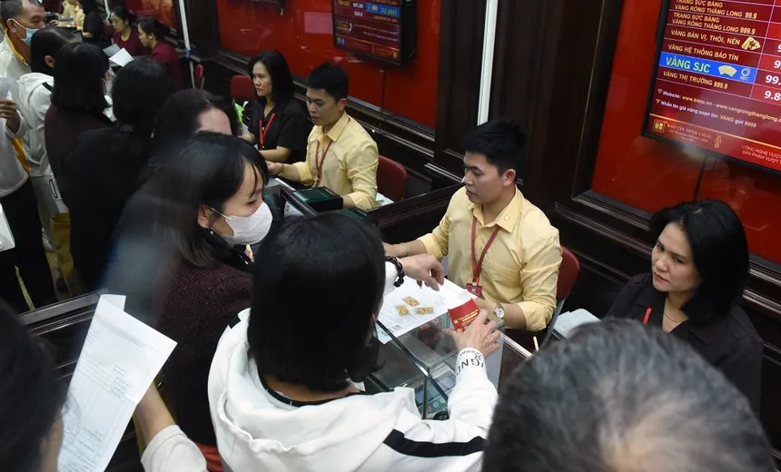 Giá vàng miếng tăng